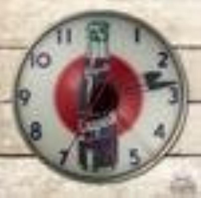 15" Grapette Soda Red Dot Lighted Telechron Advertising Clock