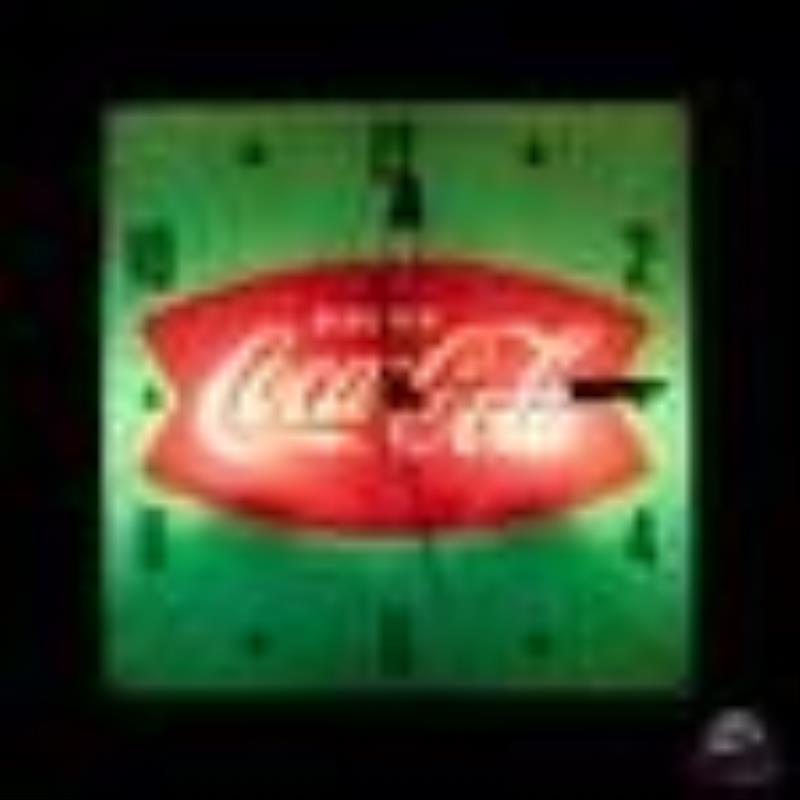 15" Drink Coca Cola Fishtail Logo Lighted Advertising Clock