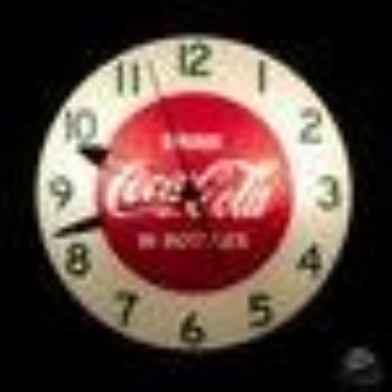 15" Drink Coca Cola in Bottles Lighted Advertising Clock