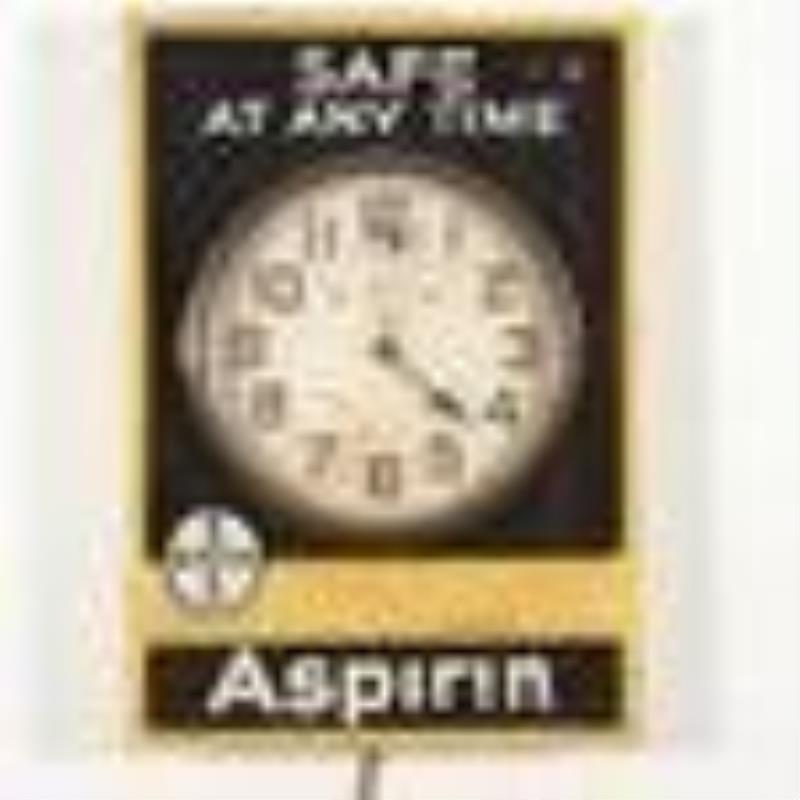 Bayer Aspirin Tin Advertising Clock