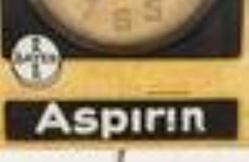 Bayer Aspirin Tin Advertising Clock