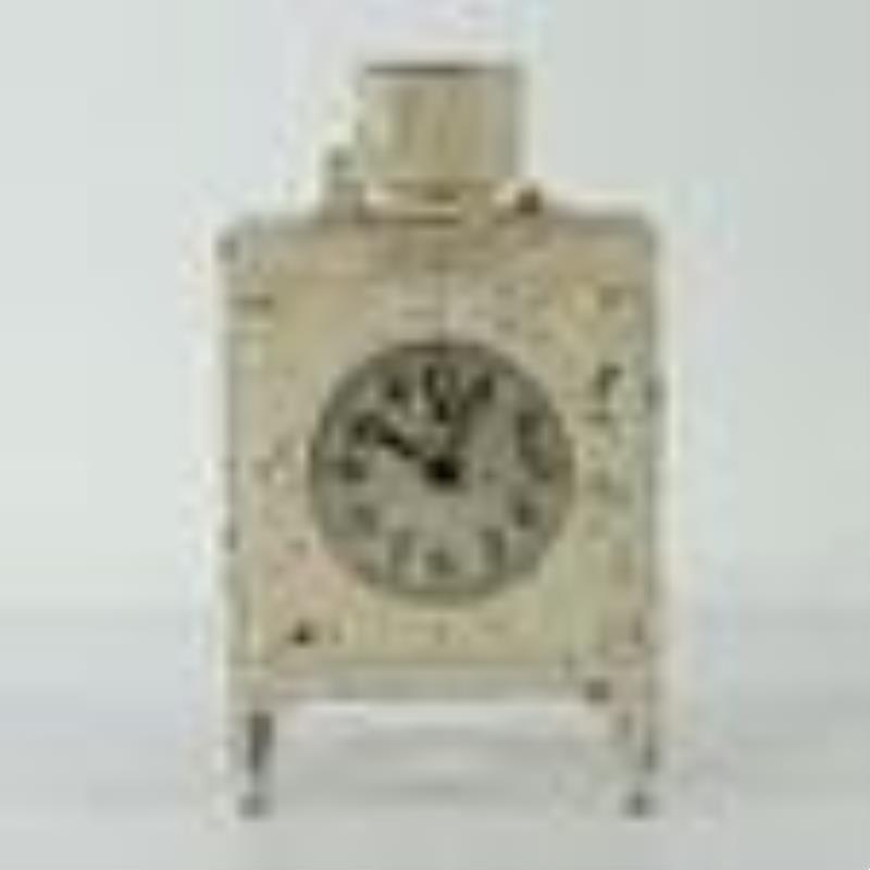 GE Refrigerator – White Painted Metal Clock