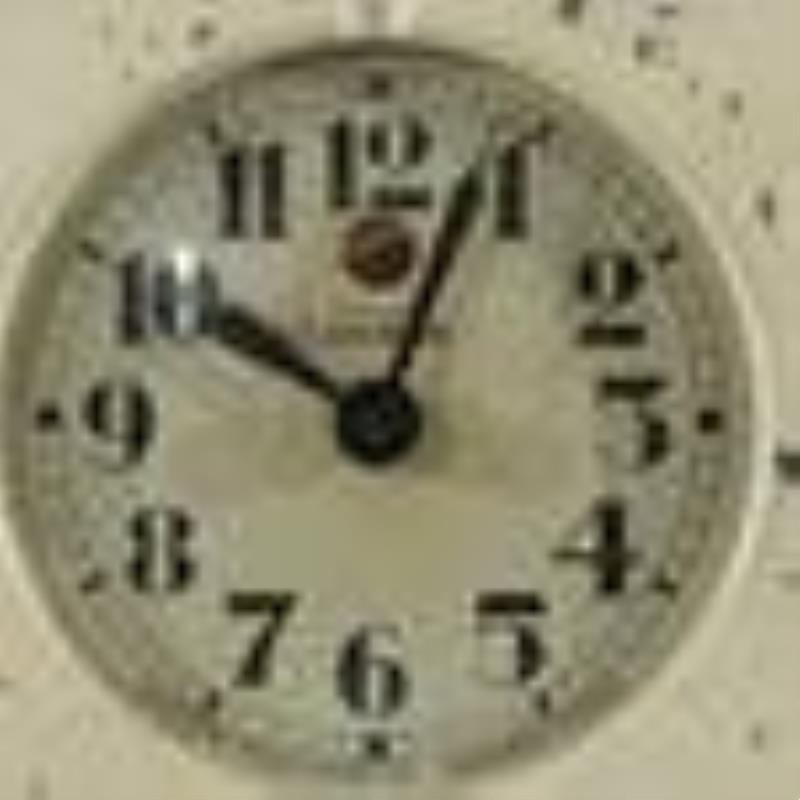 GE Refrigerator – White Painted Metal Clock