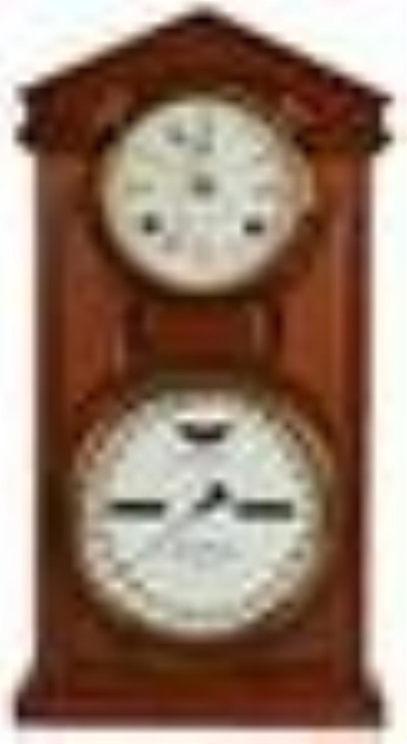 An Ithica Double Dial Calendar Clock
