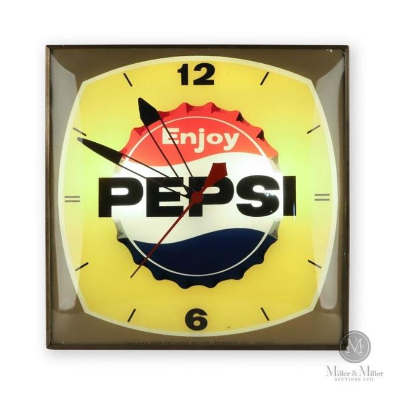 Pepsi-Cola Lighted Clock