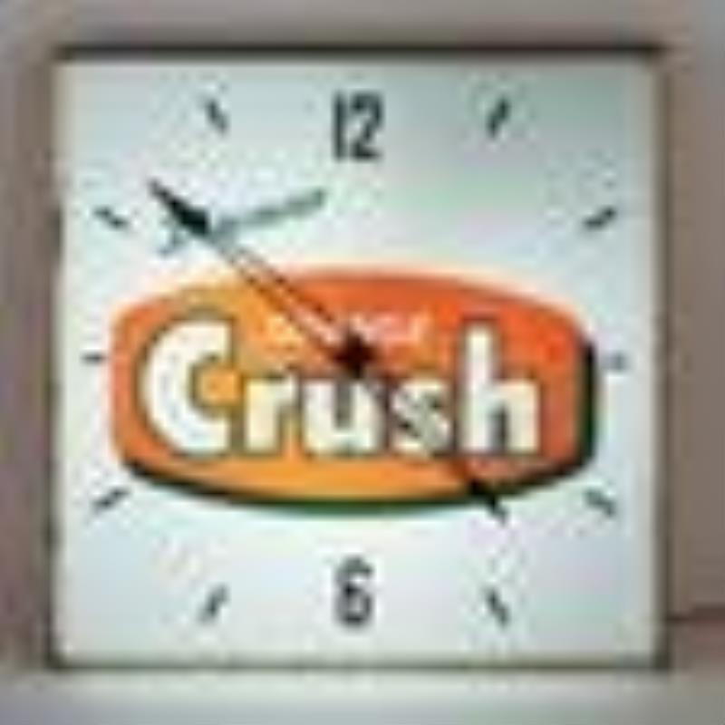 Orange Crush Lighted Clock