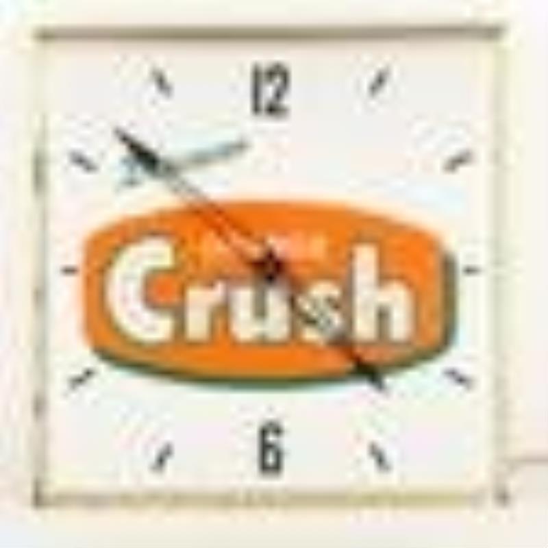 Orange Crush Lighted Clock