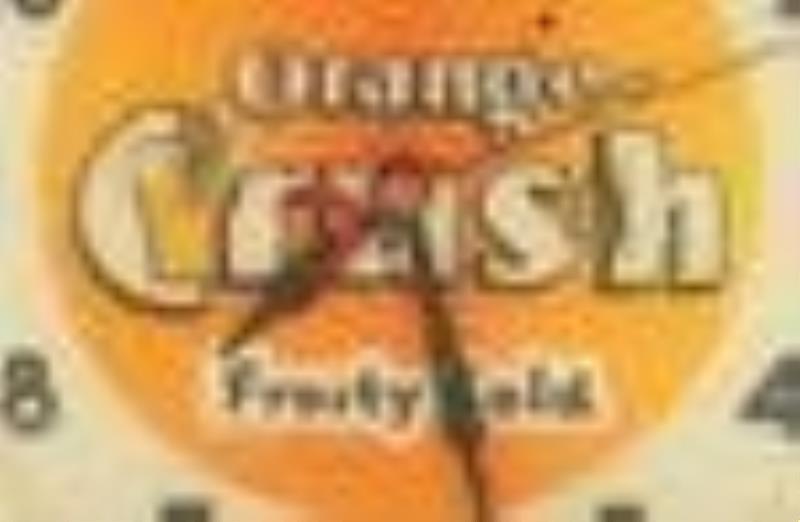 Orange Crush "Frosty Cold" Lighted Clock