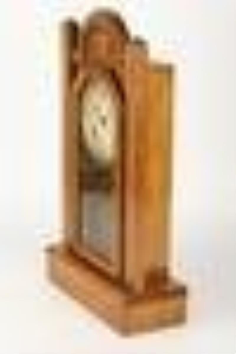 Pequegnat maple leaf mantel clock