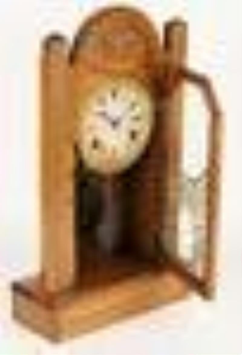 Pequegnat maple leaf mantel clock