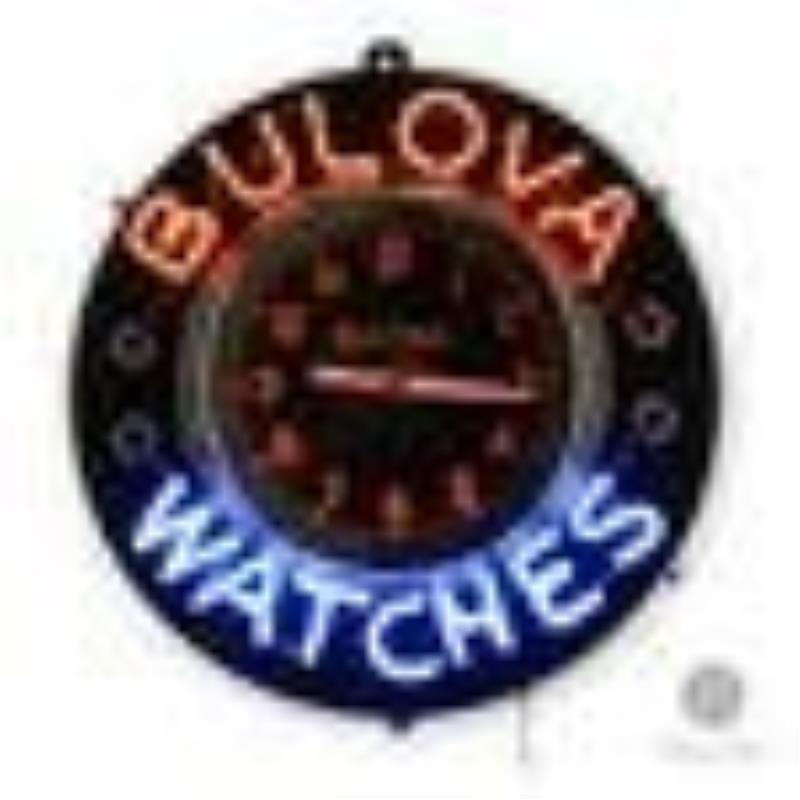 Bulova Watches Glo-Dial Neon Clock