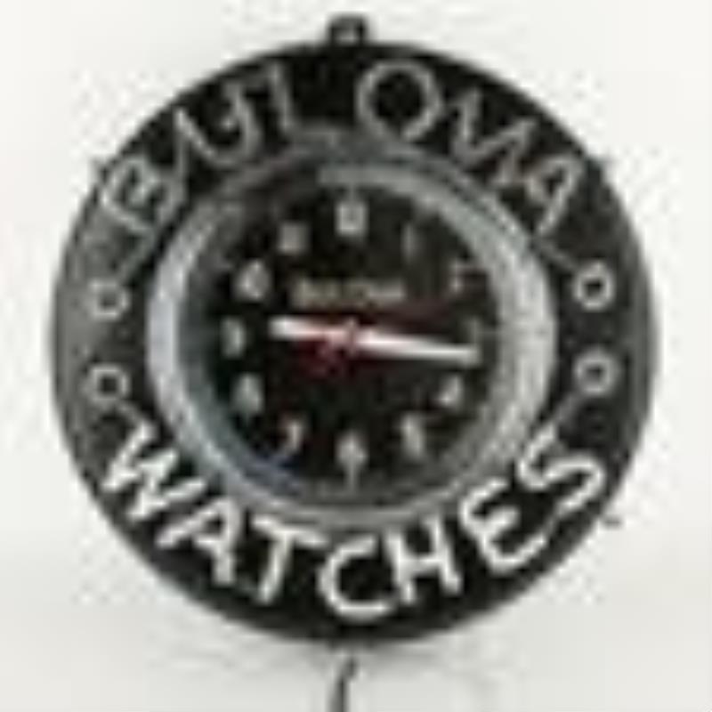 Bulova Watches Glo-Dial Neon Clock