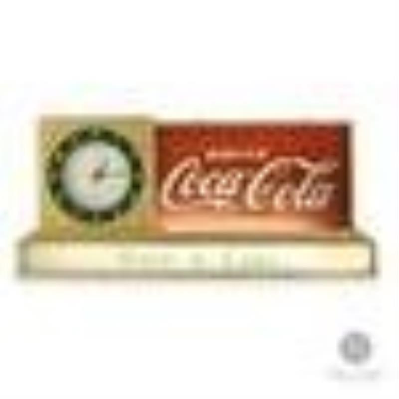 Coca-Cola Lighted Counter Clock Sign