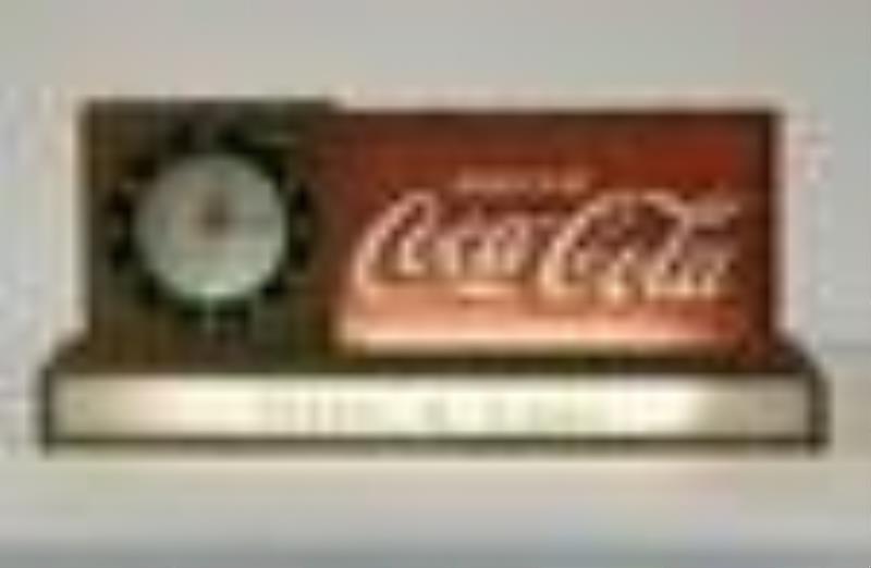Coca-Cola Lighted Counter Clock Sign