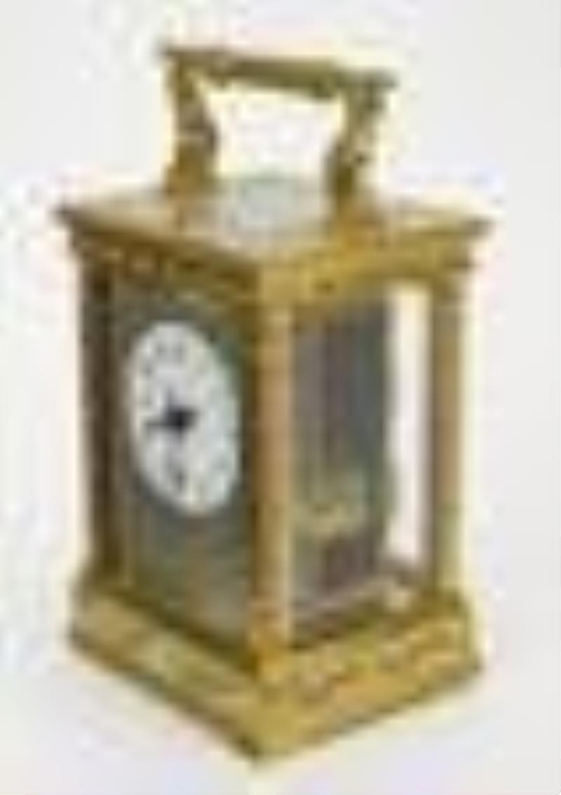 19th c. French champleve carriage clock