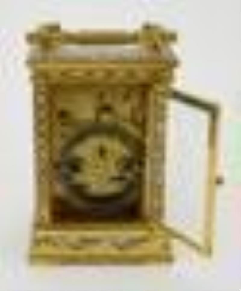 19th c. French champleve carriage clock