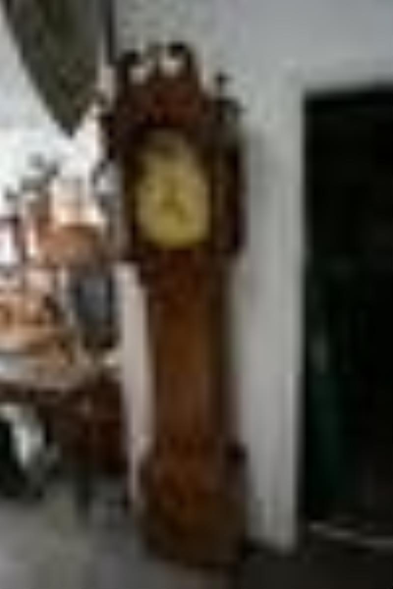 American Federal Inlaid Cherry Wood Tall Clock
