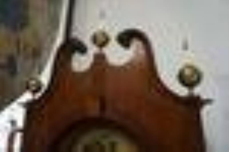 American Federal Inlaid Cherry Wood Tall Clock