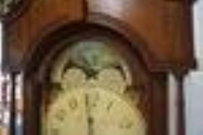 American Federal Inlaid Cherry Wood Tall Clock