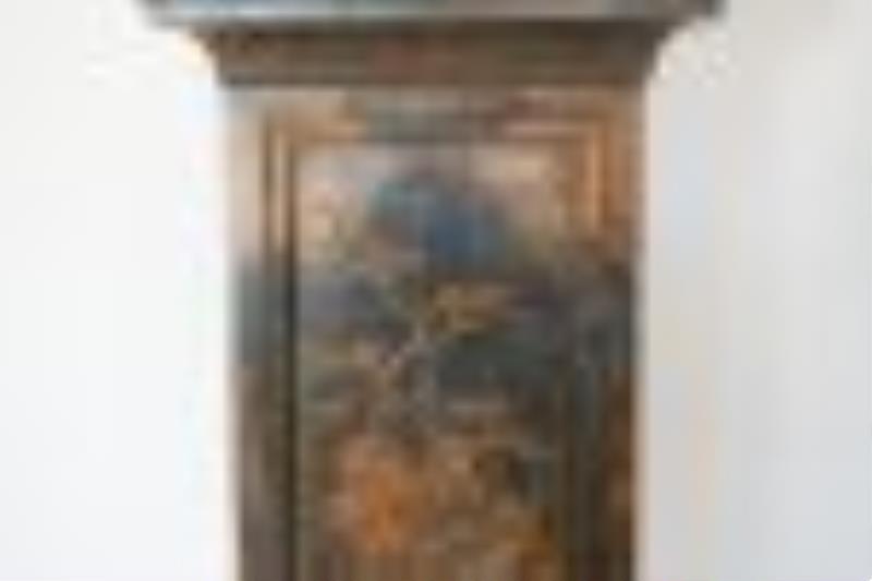 Queen Anne Chinoiserie Decorated Tall Case Clock
