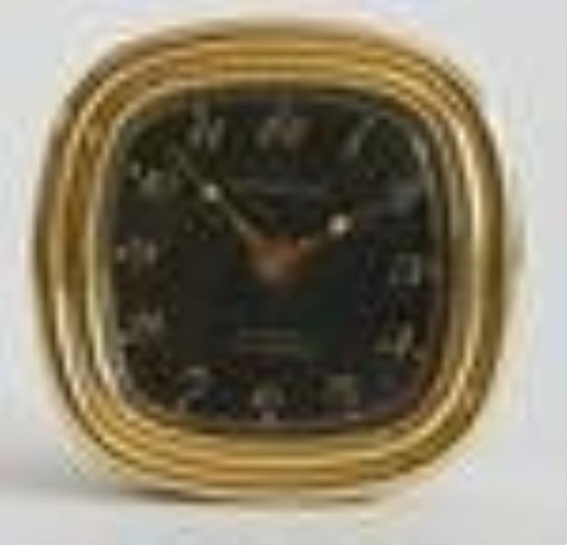 Art Deco Brass Tiffany & Company Swiss Alarm Clock