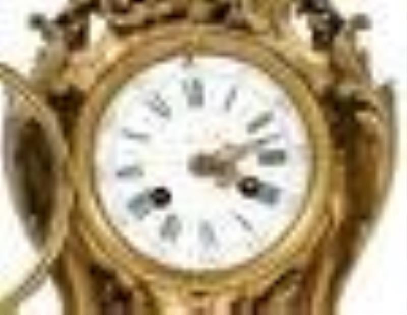 Tiffany & Co. Three Piece Bronze Dore Clock Garniture