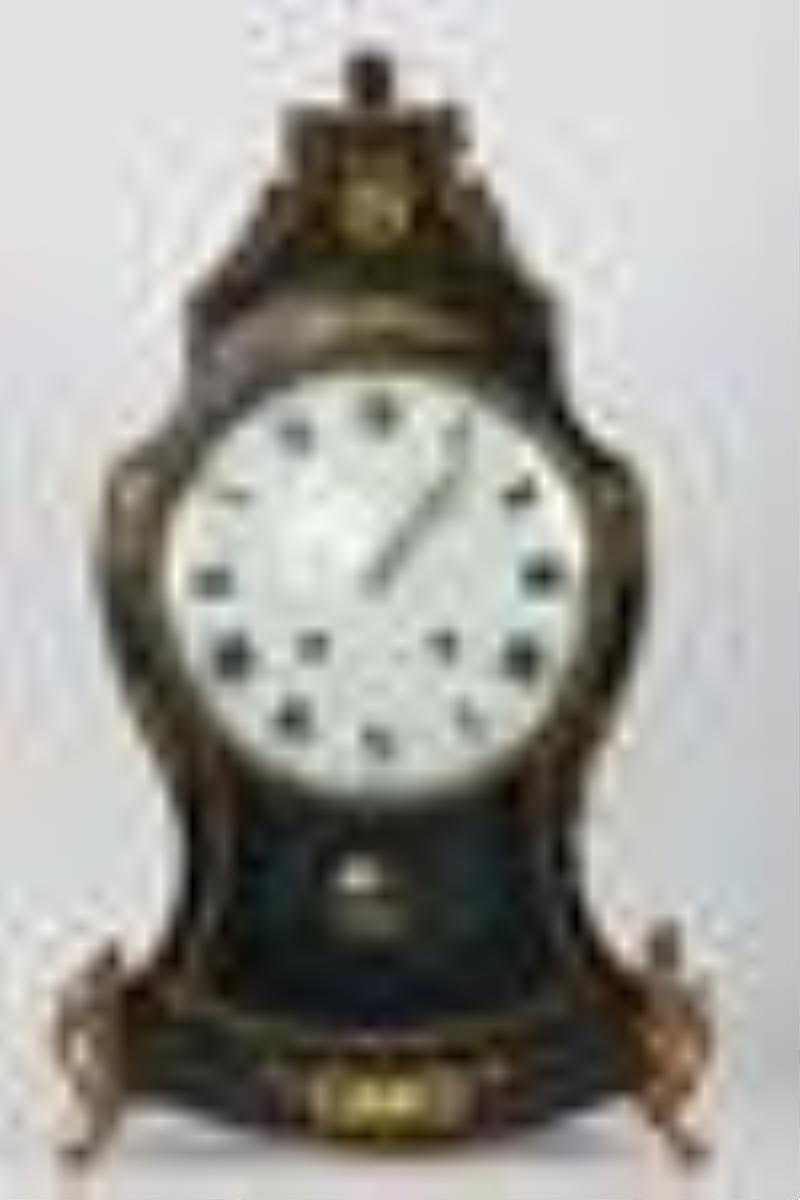 Louis XV 18th C Ebonized Bracket Wall Clock