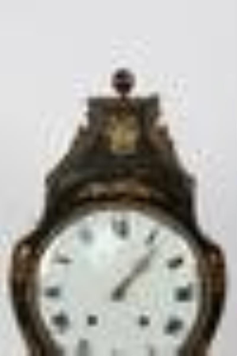 Louis XV 18th C Ebonized Bracket Wall Clock