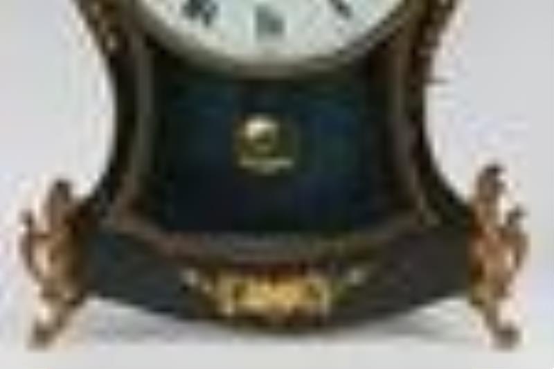 Louis XV 18th C Ebonized Bracket Wall Clock