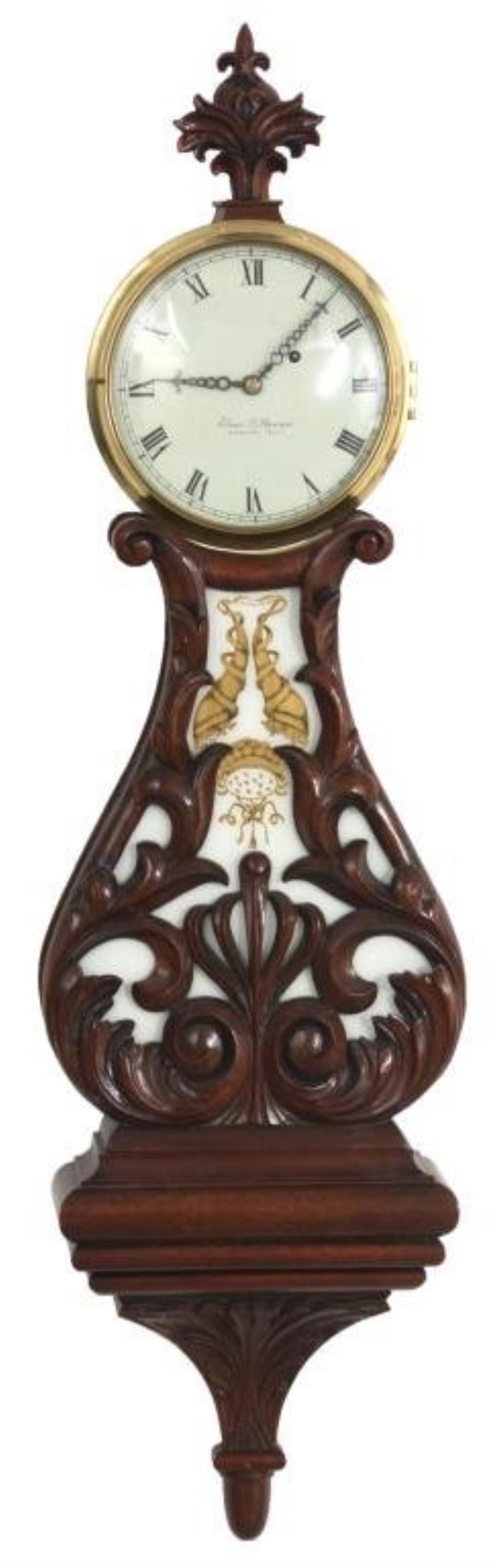 Elmer O. Stennes Lyre Banjo Clock