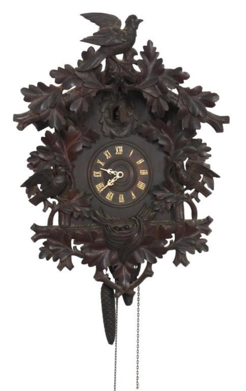 Carved Black Forest Cuckoo Clock