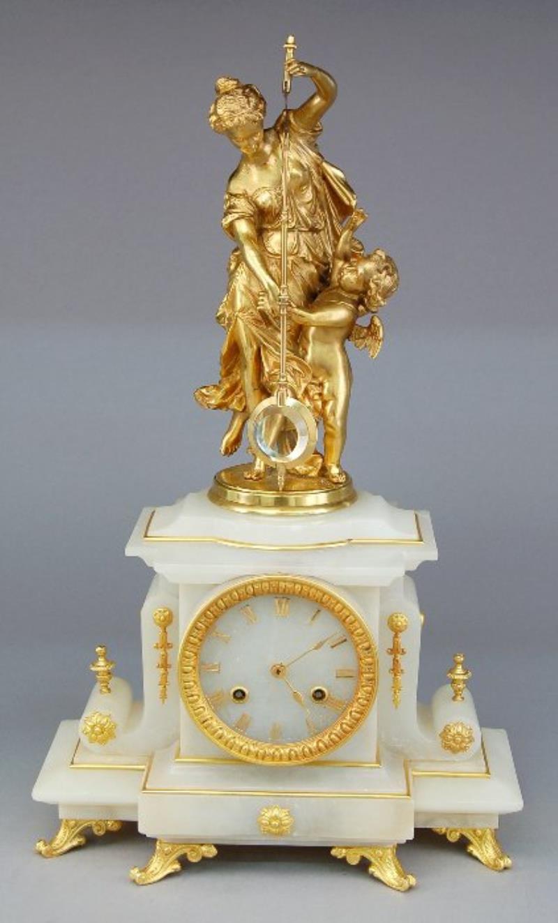 French P. H. Mourey conical pendulum clock,