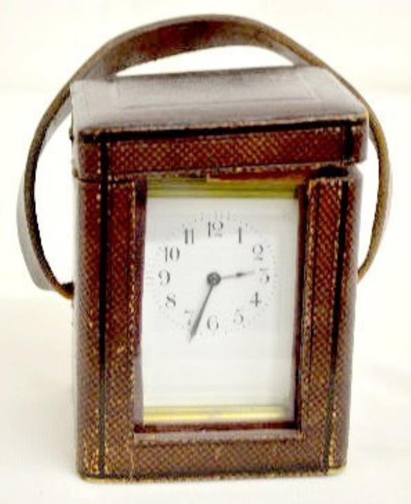 French Carriage Clock in Travel Case