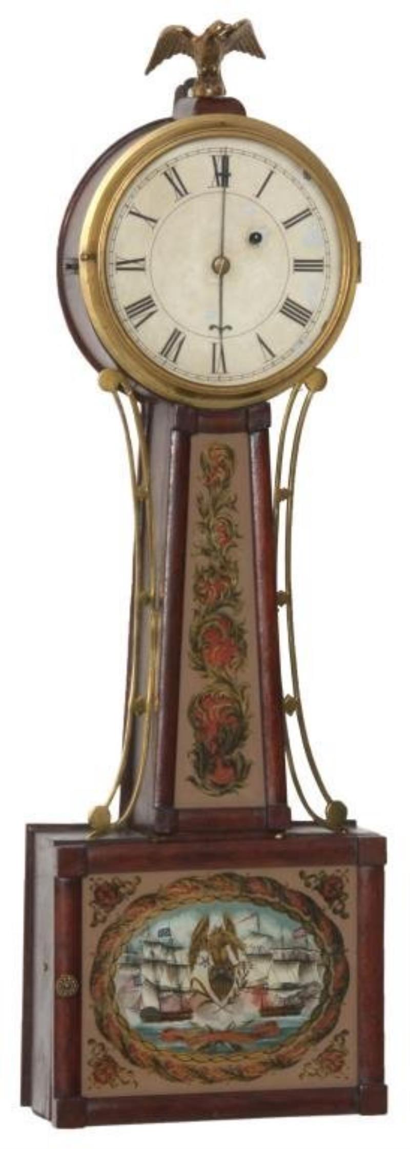American Mahogany Banjo Clock