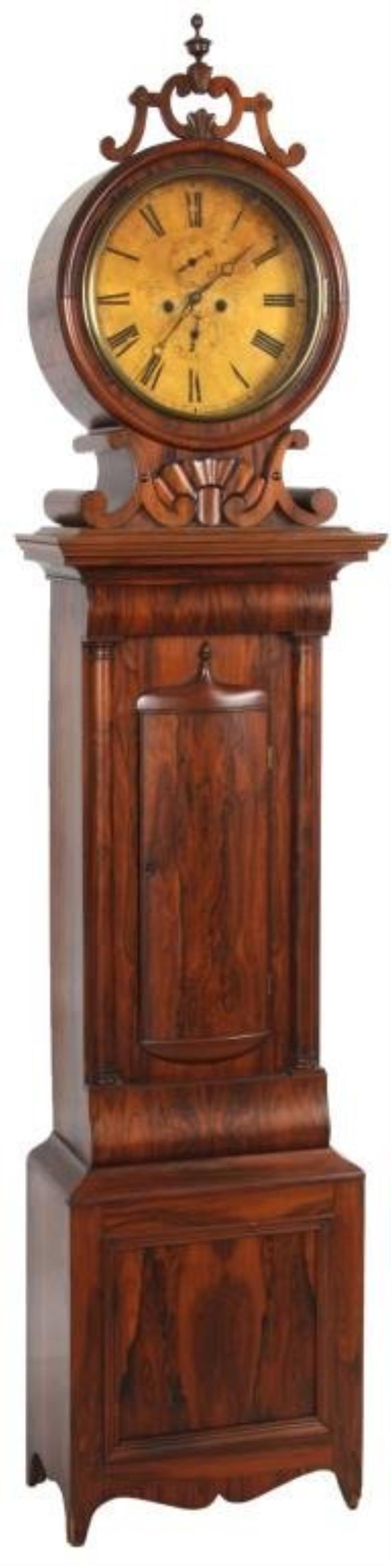 Scottish Rosewood Drumhead Grandfather Clock