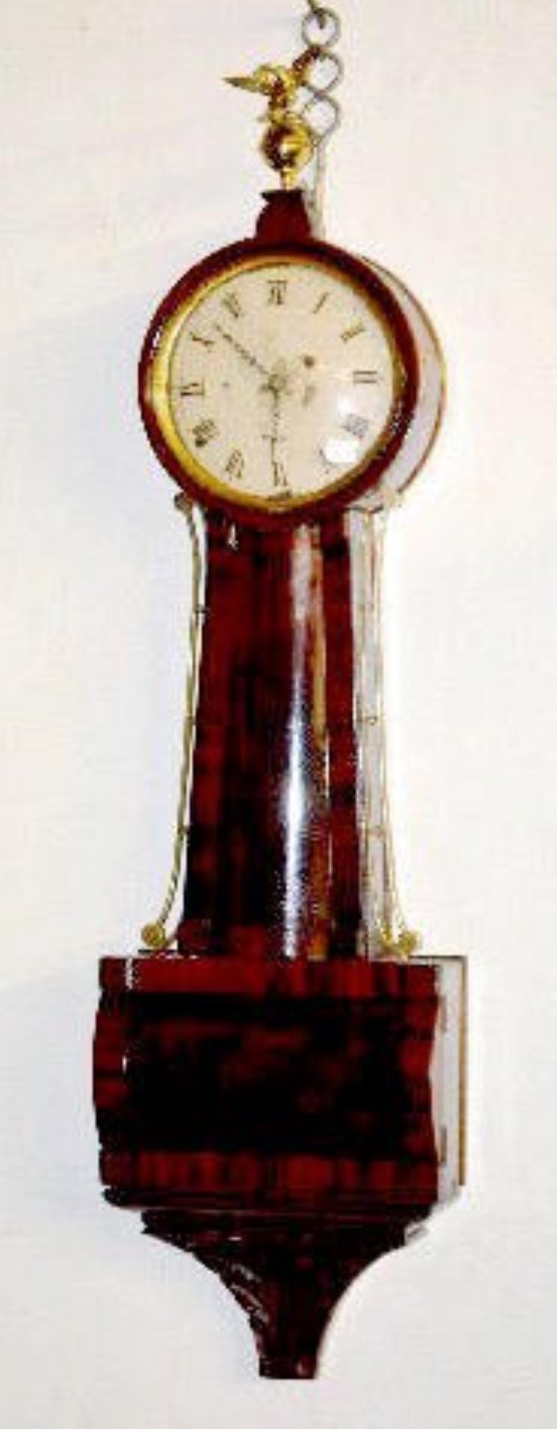 Curtis & Dunning Bow Front Banjo Clock