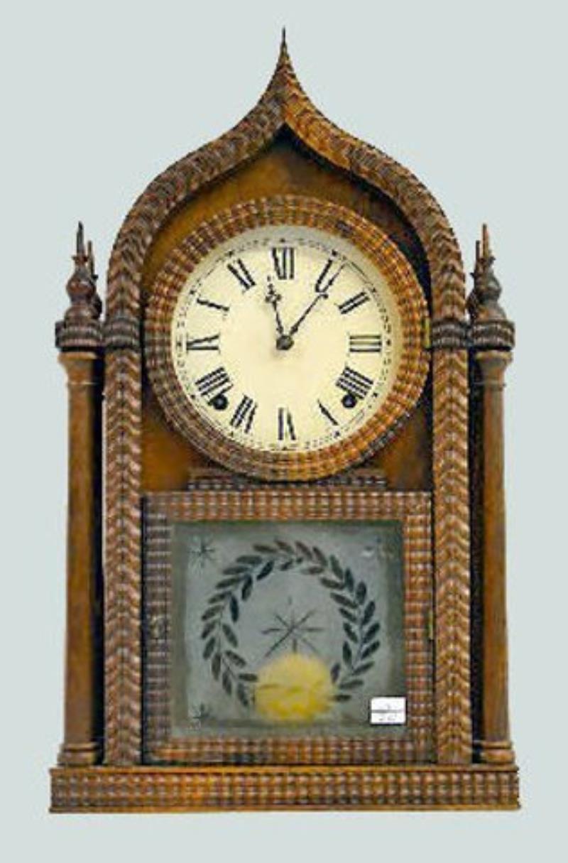 J.C. Brown Ripple Front Onion Top Shelf Clock