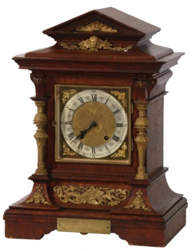 Oak Lenzkirch Quarter Hour Strike Bracket Clock