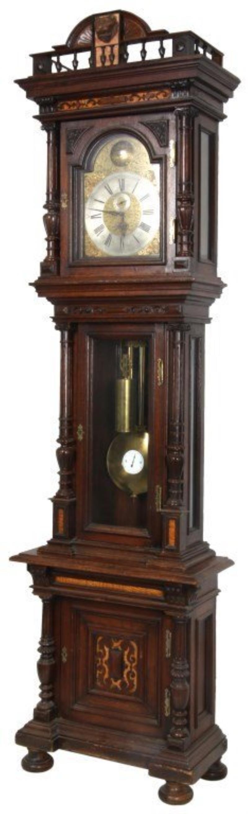 Oak Floor Standing 1 Year Running Clock