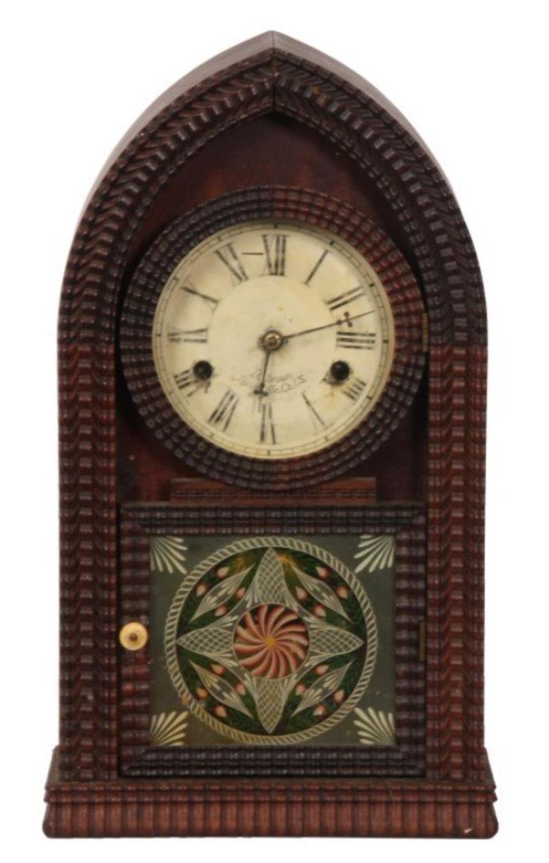 J.C. Brown Ripple Front Beehive Mantle Clock