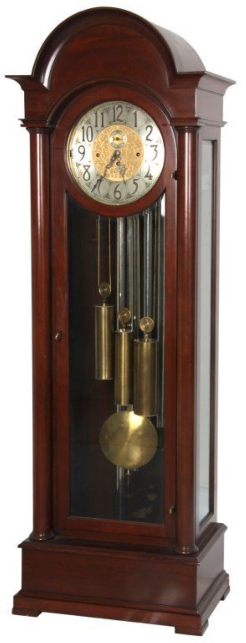 Herschedes 5 Tube Mahogany Grandfather Clock