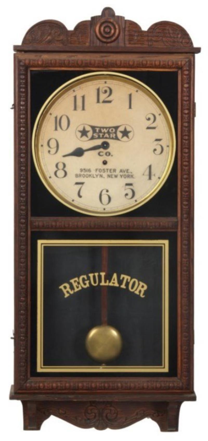 Waterbury Oak Advertising Wall Regulator