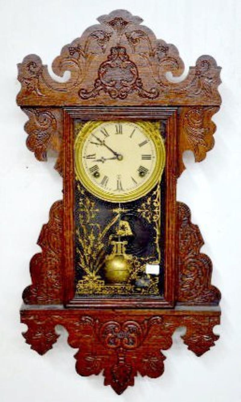 Sessions “Havana” Oak Hanging Kitchen Clock