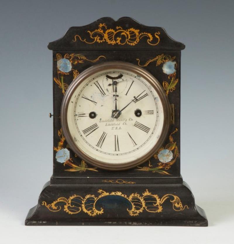 Litchfield Mfg. Co. Paper Mache Marine Clock