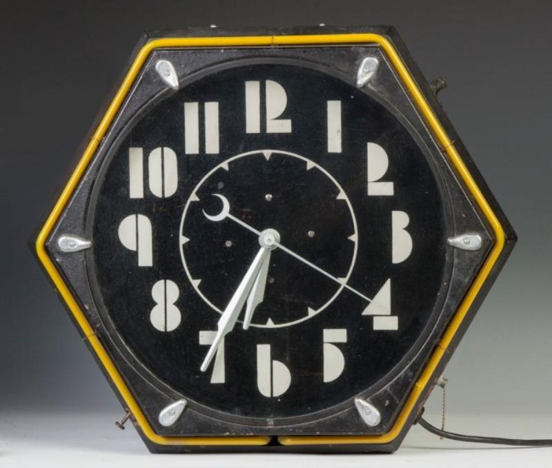 Vintage Neon Electric Clock