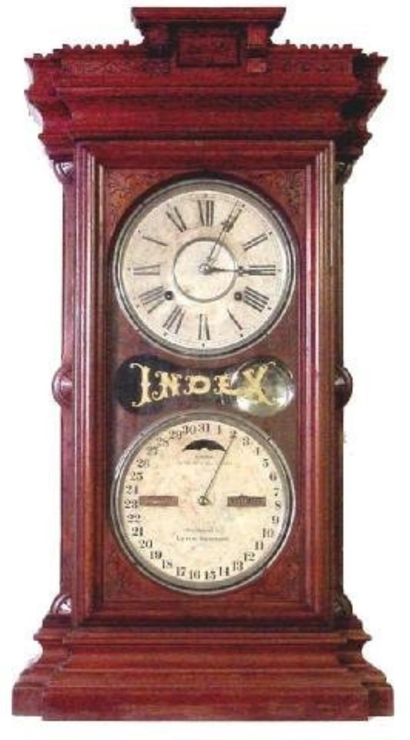 Lynch Brothers Index 1866 Calendar Clock