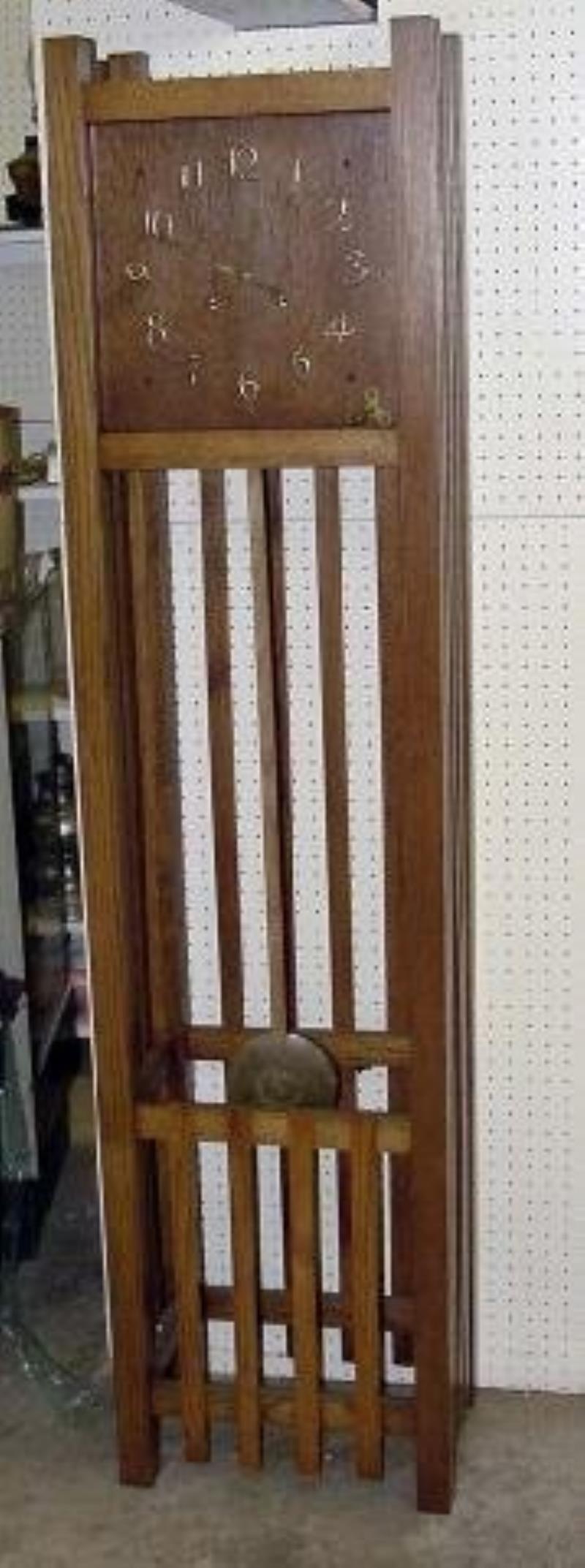 Oak Mission Style American Grandfather Clock