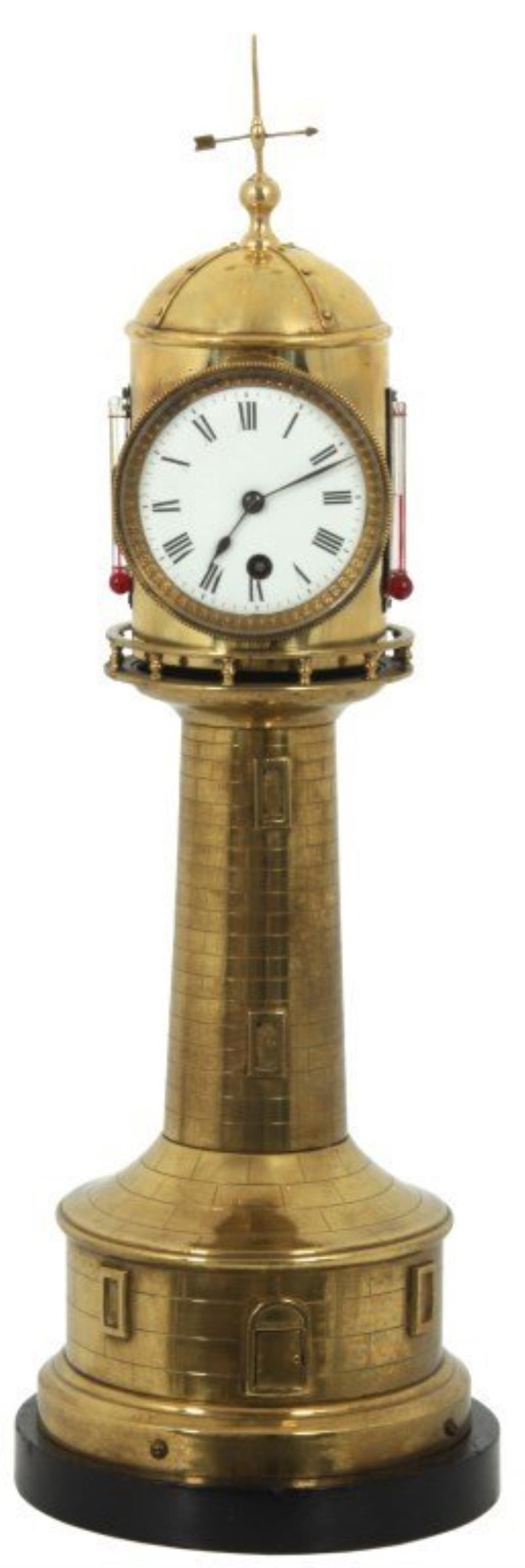 French Industrial Animated Lighthouse Clock