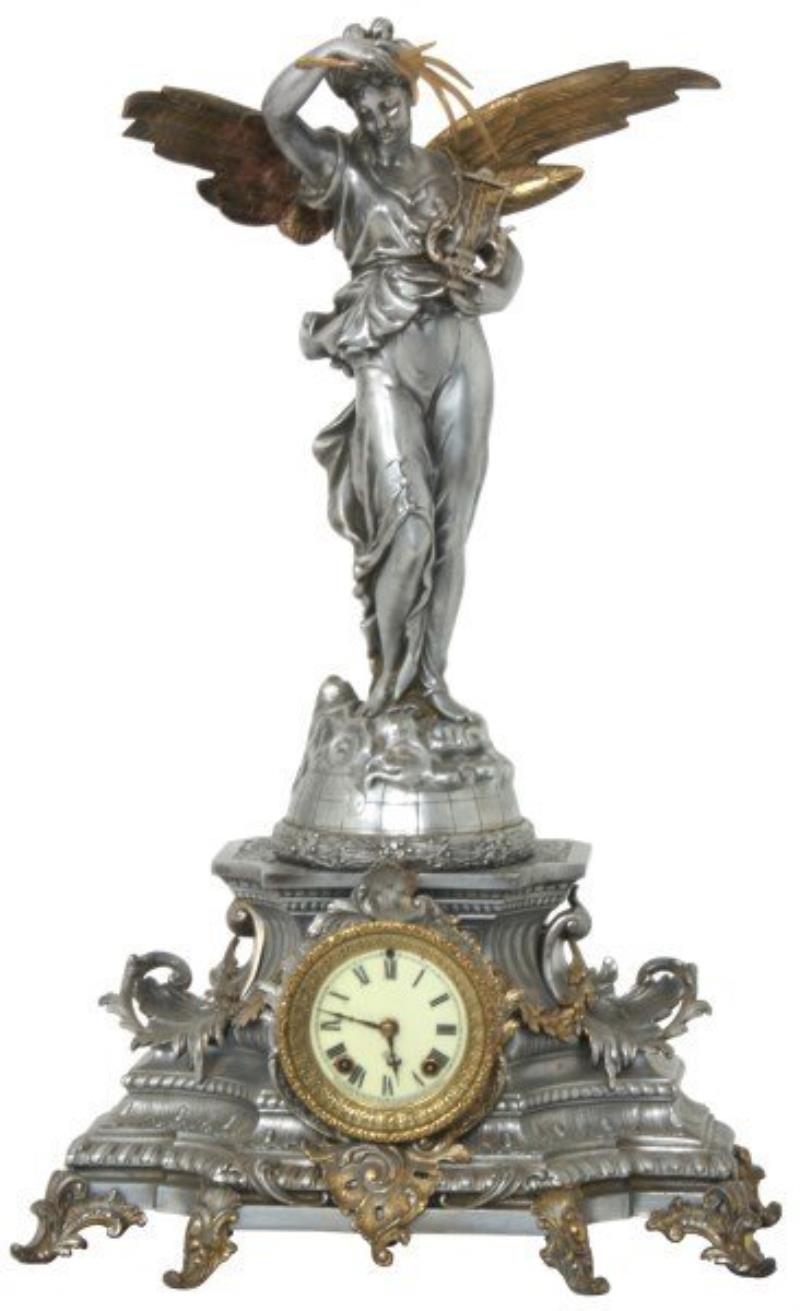 Ansonia Figural “Gloria” Mantle Clock