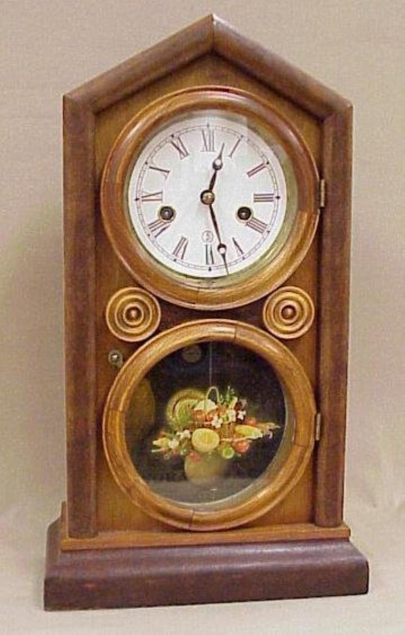 Ingraham 8-Day Cathedral Style Clock-Pat. 1871